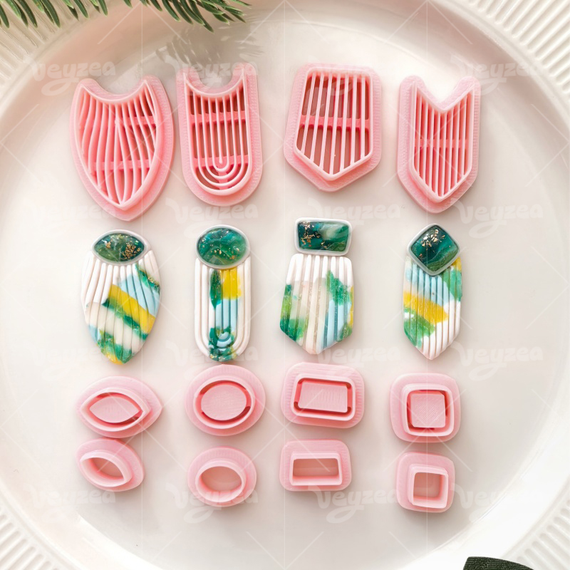 Striped Gemstone Series Polymer Clay Cutters