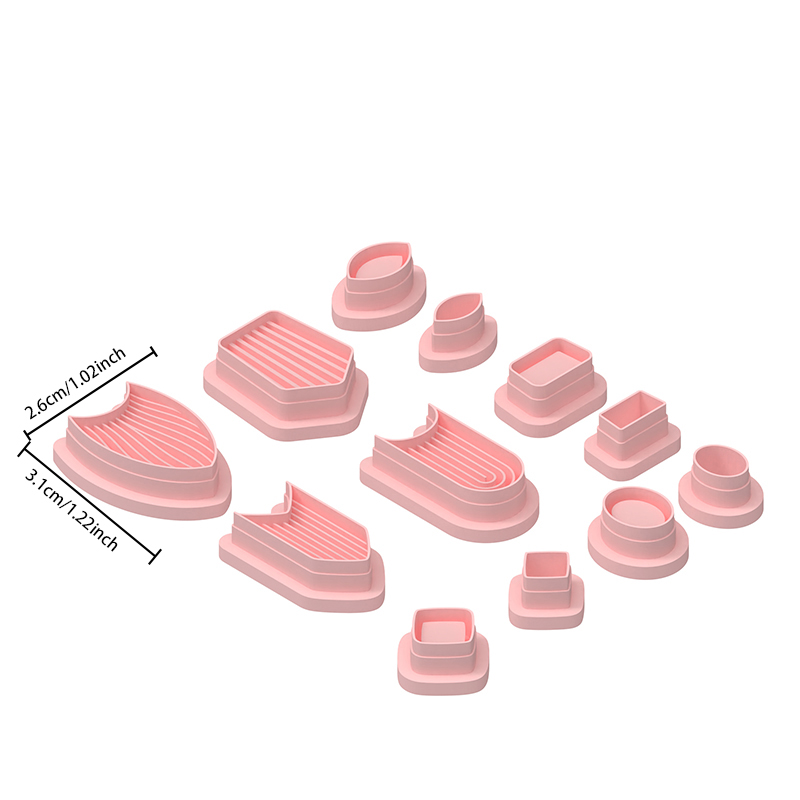 Striped Gemstone Series Polymer Clay Cutters Hover