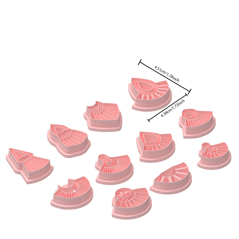 Scalloped Tassel Series Polymer Clay Cutters Hover