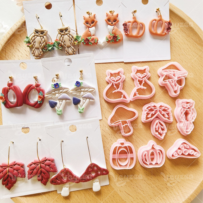 Forest Autumn Series Polymer Clay Cutters