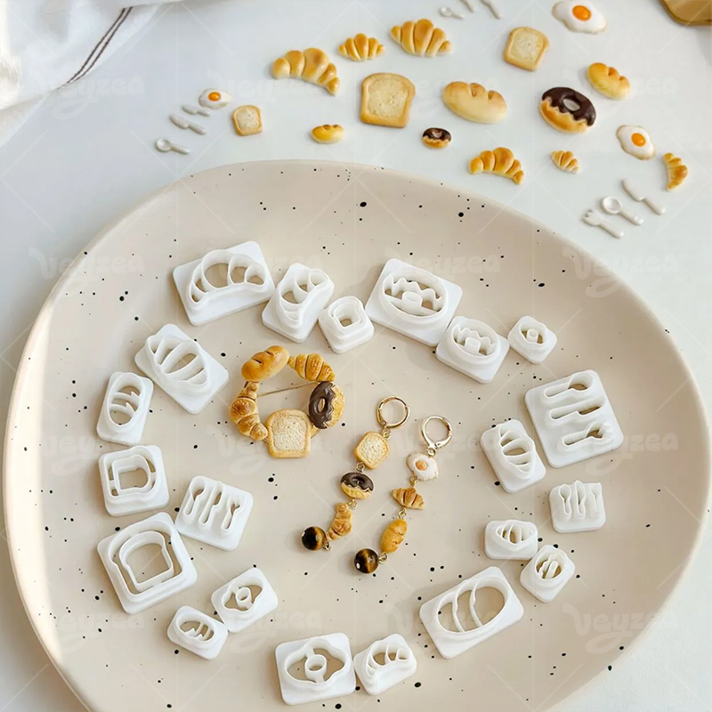 Mini Breakfast Food Polymer Clay Cutters Hover