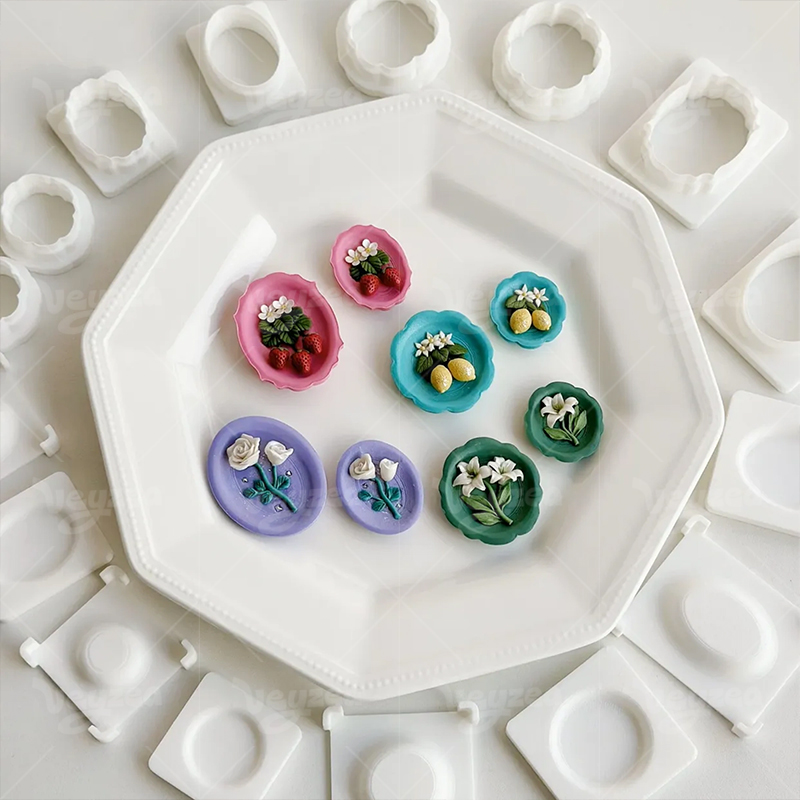 Decorated Plates Polymer Clay Cutters