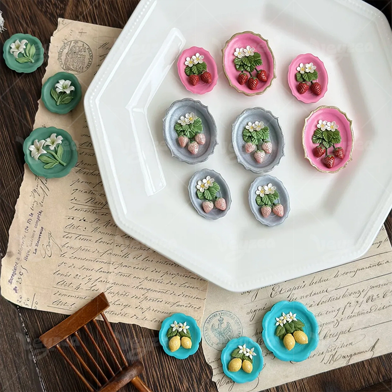 Decorated Plates Polymer Clay Cutters Hover