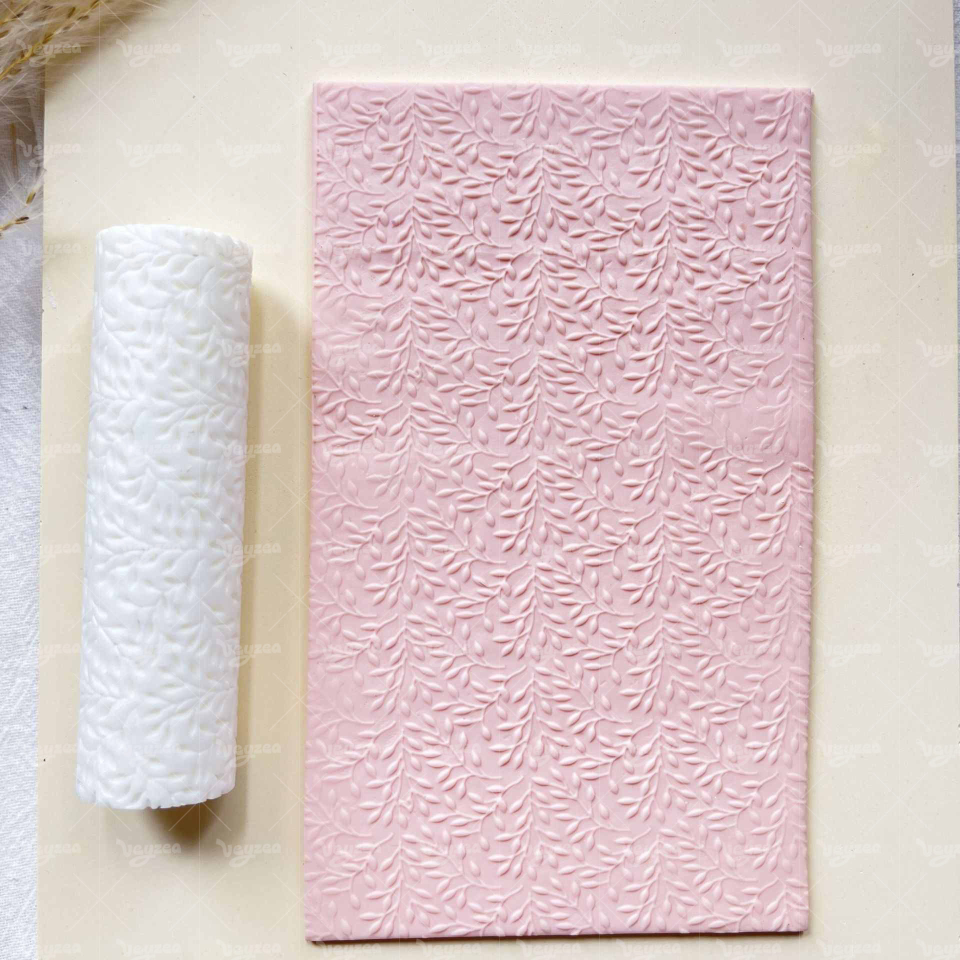 Flower Green Plant Polymer Clay Texture Roller - 图片 7