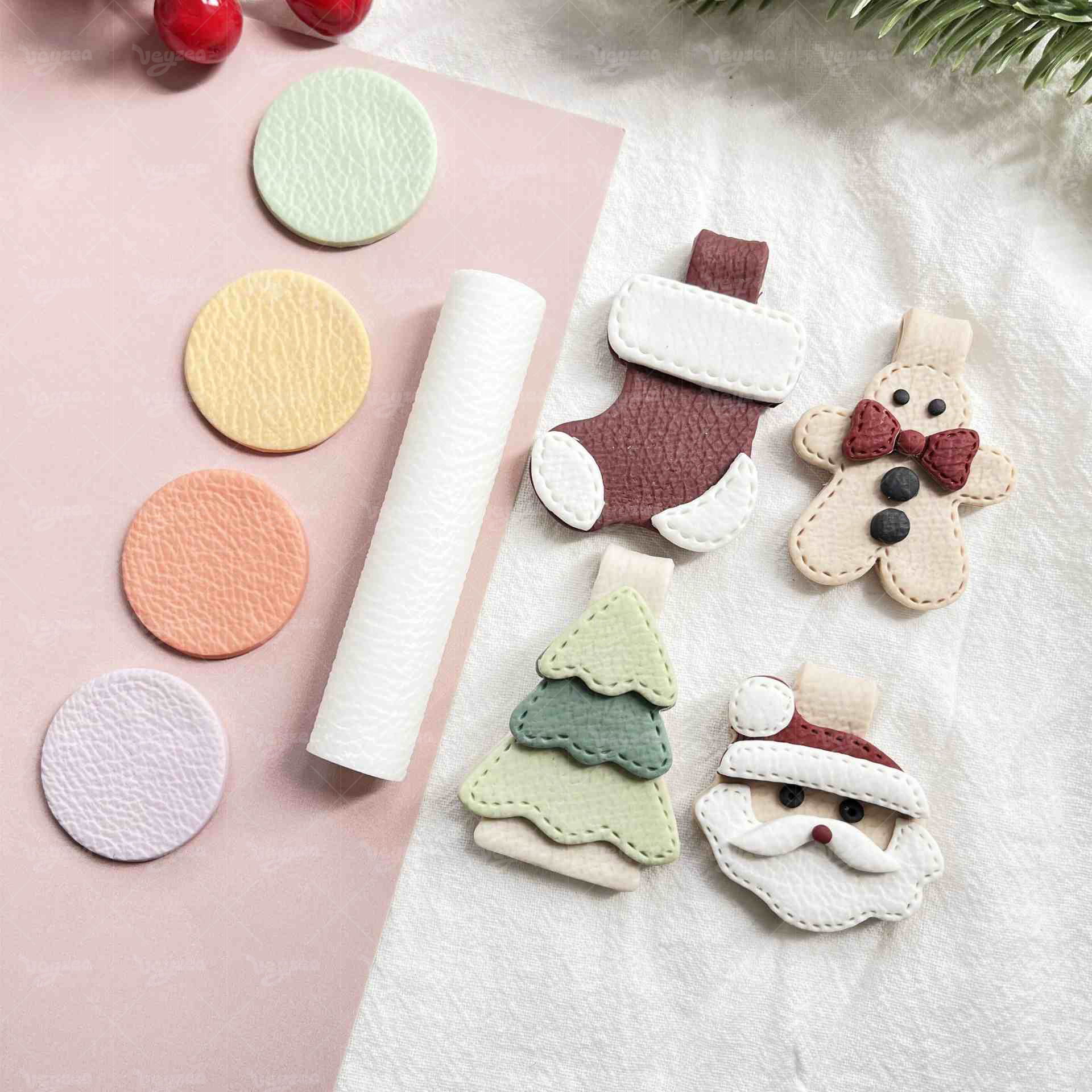 Leather Effect Polymer Clay Texture Roller - 图片 3