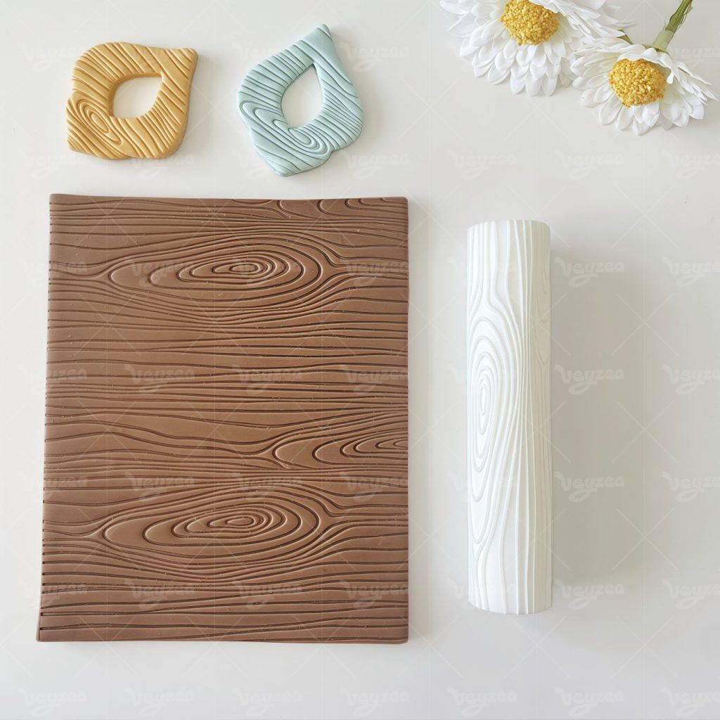 Natural Wood Grain Polymer Clay Texture Roller