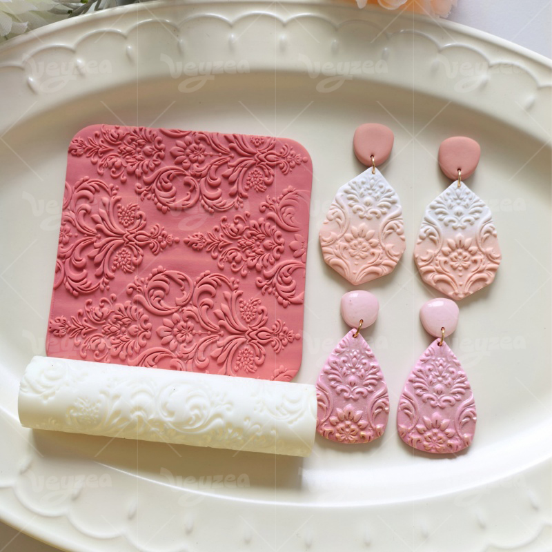 Baroque European Classical Pattern Polymer Clay Texture Roller - 图片 4