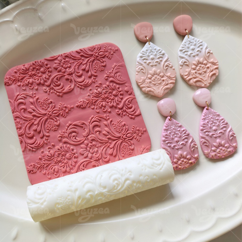 Baroque European Classical Pattern Polymer Clay Texture Roller - 图片 5