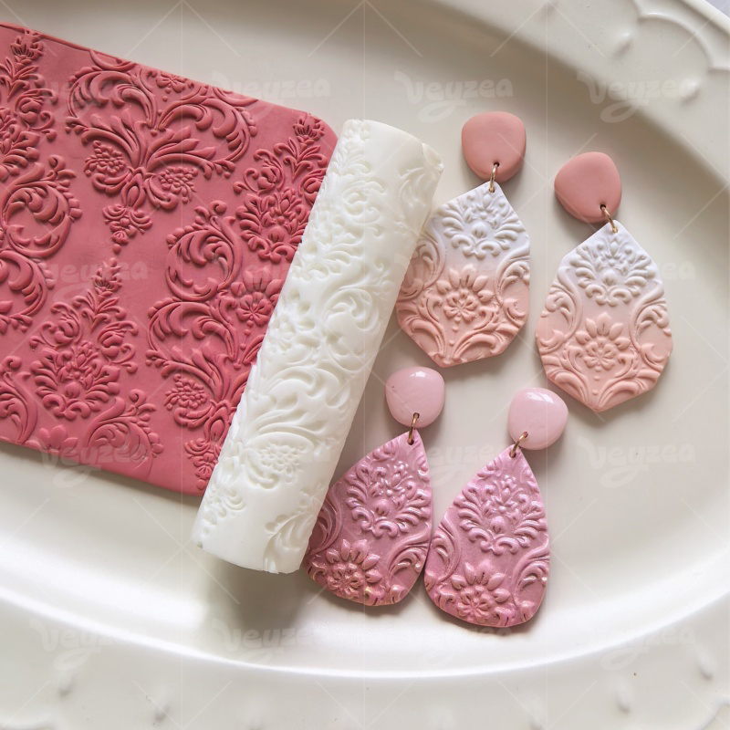 Baroque European Classical Pattern Polymer Clay Texture Roller - 图片 8