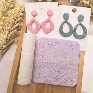 European Floral Polymer Clay Texture Roller