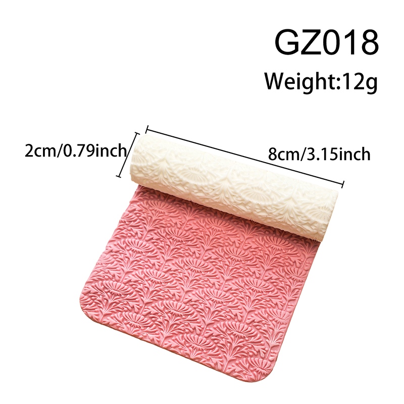 European Bouquet Pattern Polymer Clay Texture Roller Hover