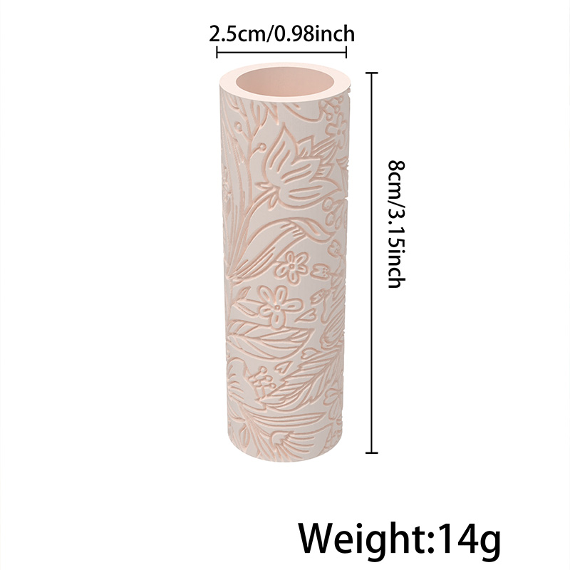 Flowers & Leaves Polymer Clay Texture Roller Hover