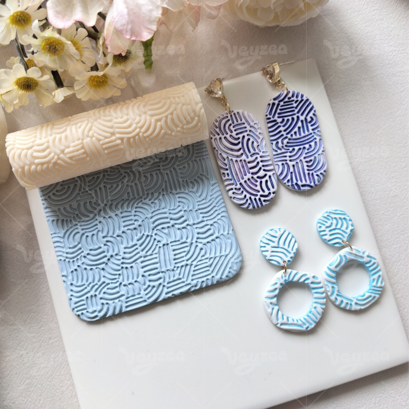 Curve Interweaving Polymer Clay Texture Roller - 图片 3