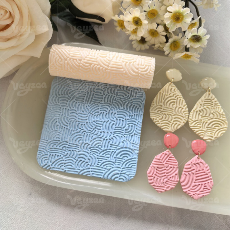 Curve Interweaving Polymer Clay Texture Roller - 图片 5