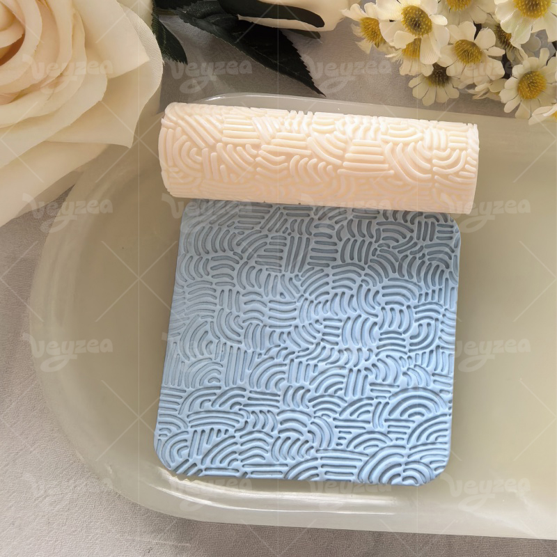 Curve Interweaving Polymer Clay Texture Roller - 图片 6