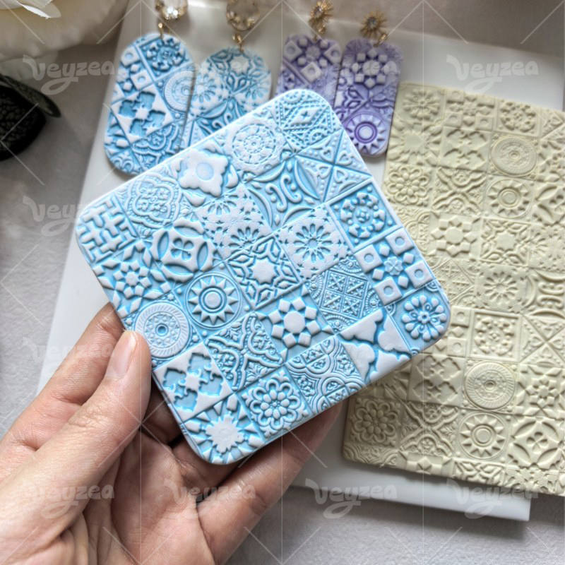 Multi-element Small Square Polymer Clay Texture Roller - 图片 5