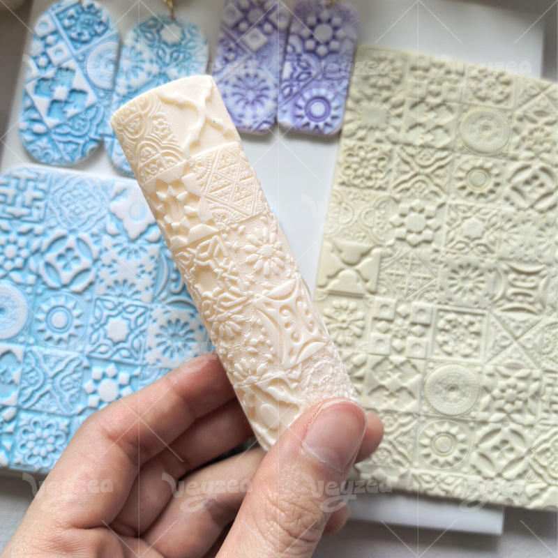 Multi-element Small Square Polymer Clay Texture Roller - 图片 6