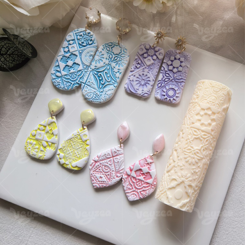 Multi-element Small Square Polymer Clay Texture Roller - 图片 7