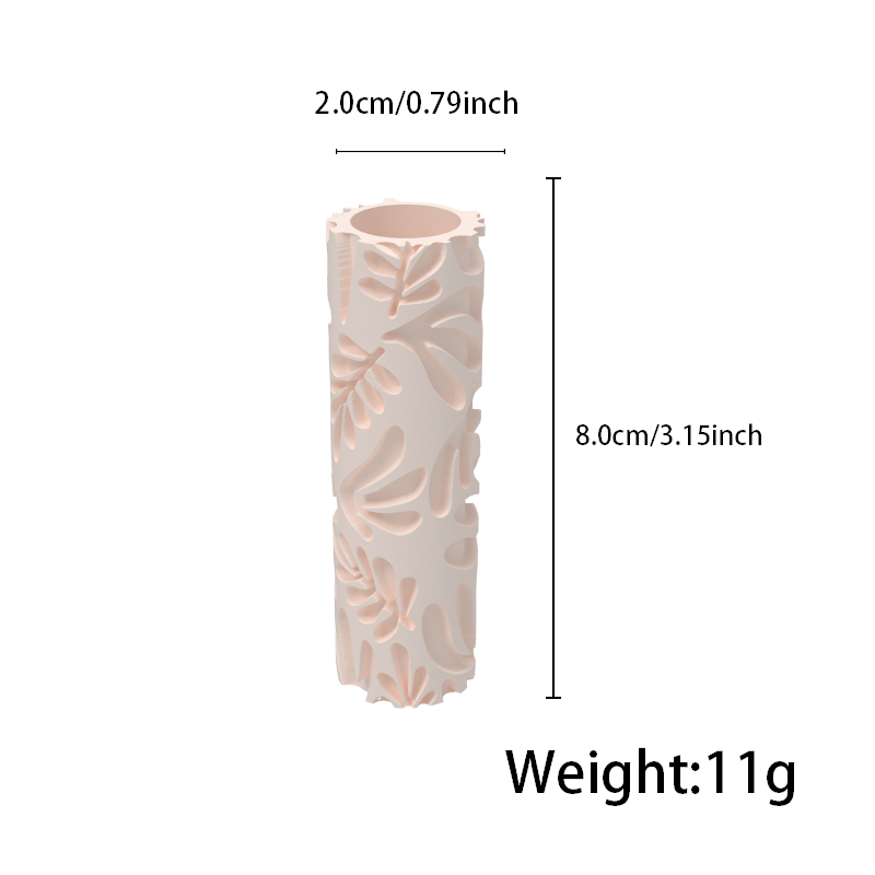 Geometric Leaves Irregular Polymer Clay Texture Roller Hover