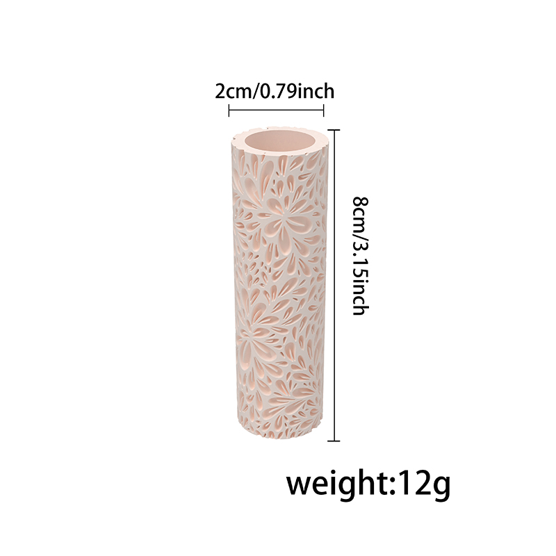 Geometric Flowers Polymer Clay Texture Roller Hover