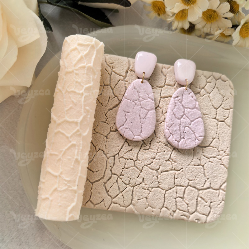 Irregular Cracks Polymer Clay Texture Roller