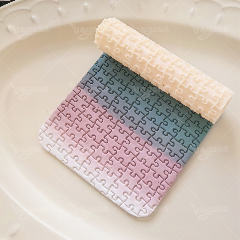 Puzzle Shapes Polymer Clay Texture Roller