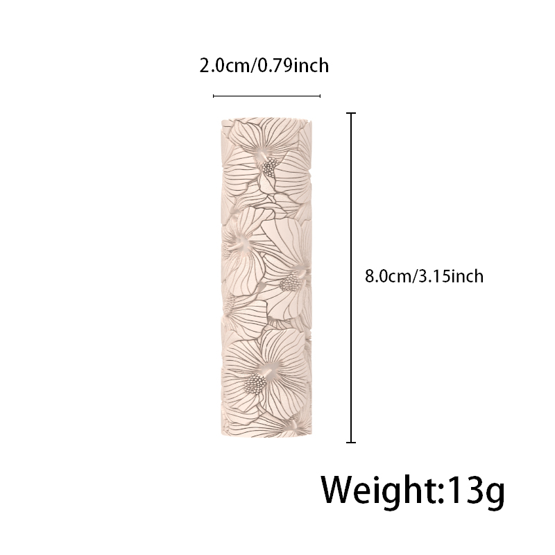 Hibiscus Flowers Polymer Clay Texture Roller Hover