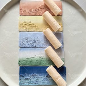 Mushrooms and Plants Printed Rolling Pin