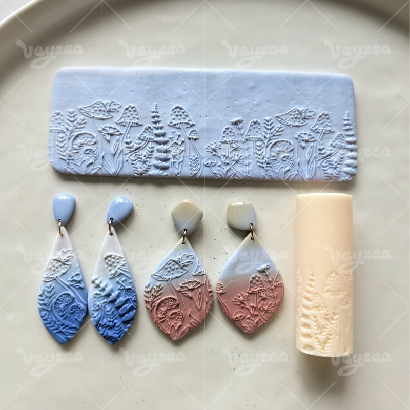 Mushrooms and Plants Printed Rolling Pin Hover