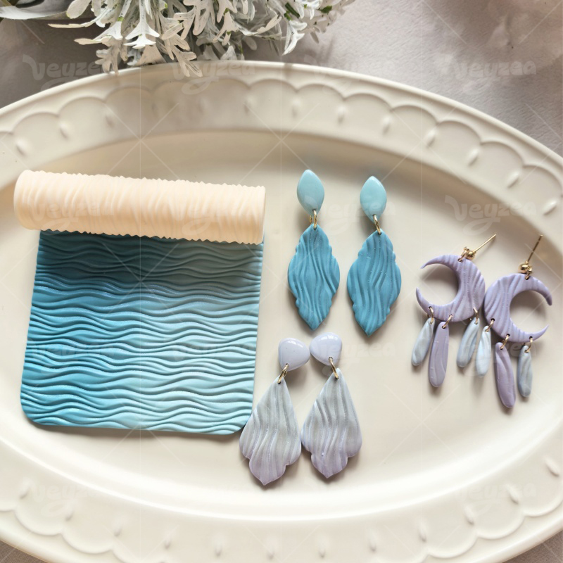 Linear Wave Polymer Clay Texture Roller