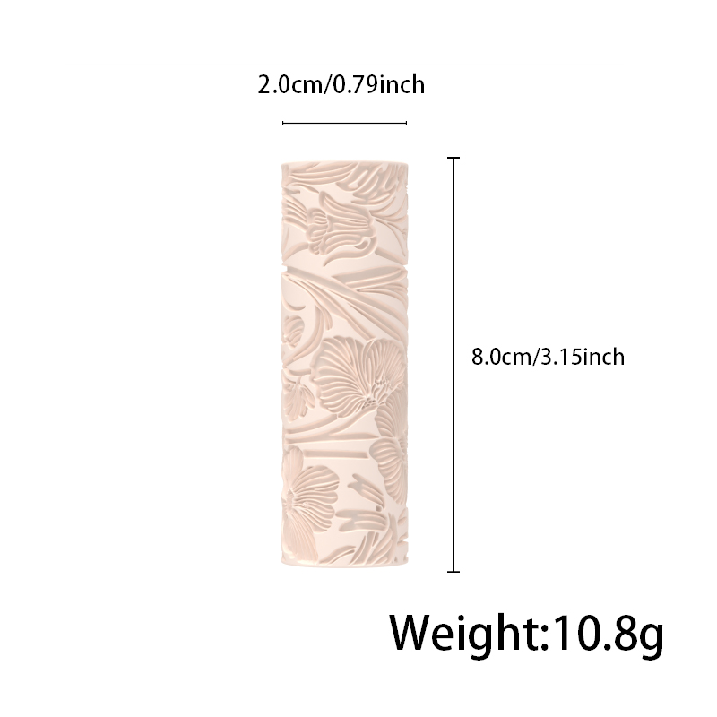 Floral Relief Pattern Polymer Clay Texture Roller Hover