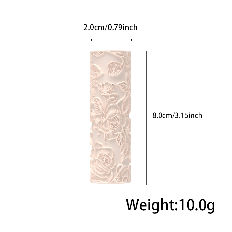 Rose Relief Pattern Polymer Clay Texture Roller Hover