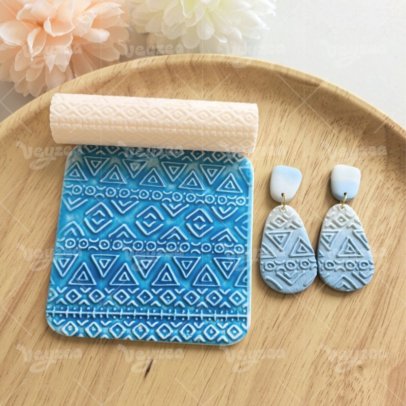 Classical Geometric Polymer Clay Texture Roller