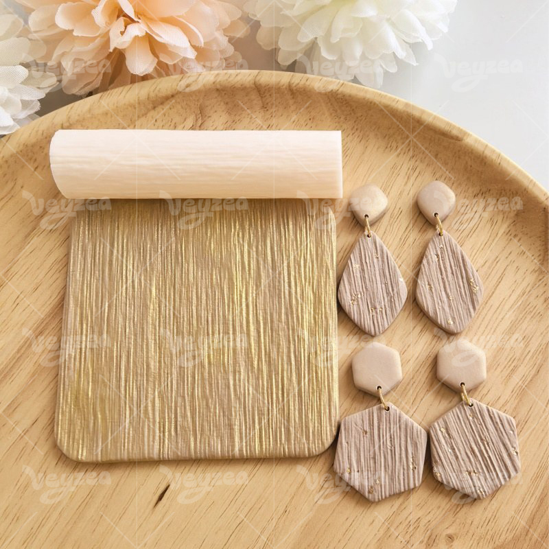 Metal Like Polymer Clay Texture Roller