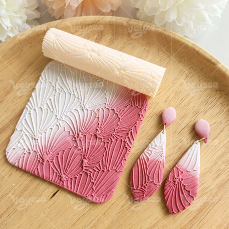 European Style Shell Polymer Clay Texture Roller