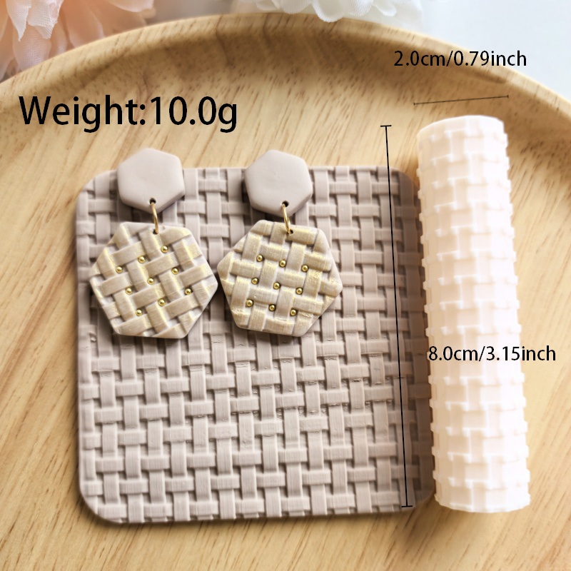 Woven Polymer Clay Texture Roller Hover